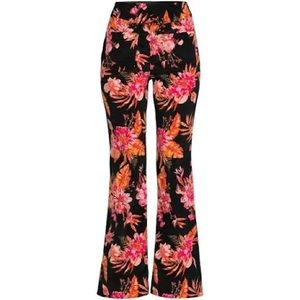 Floral Print Corduroy Bell Bottom Flare Pants